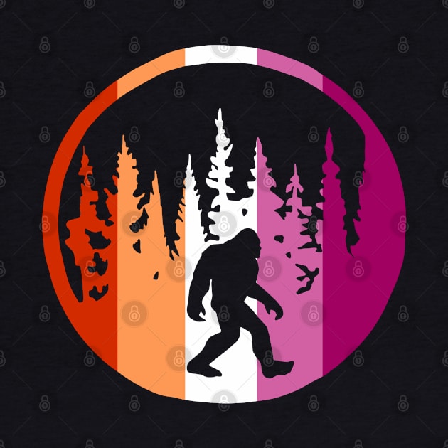 Lesbian Flag Bigfoot by Slightly Unhinged